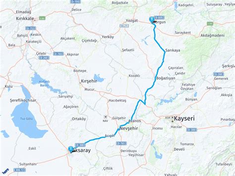 yozgat sorgun antalya arası kaç km